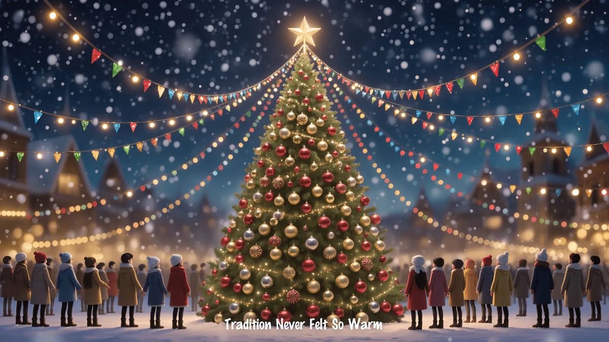 Free Big Christmas Tree Background Template to Edit Online