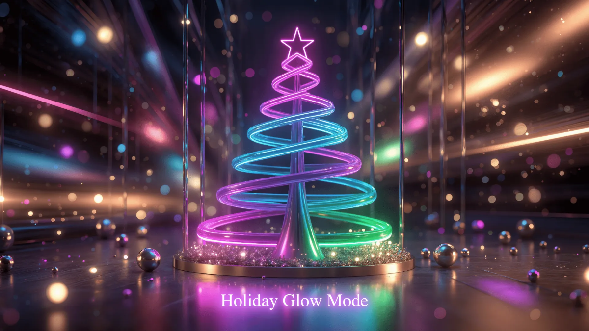 Free Neon Christmas Tree Background Template to Edit Online