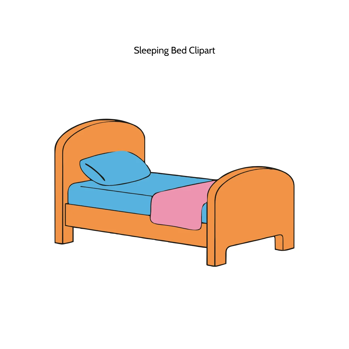 Free Sleeping Bed Vector Clipart (PNG, SVG) to Edit Online