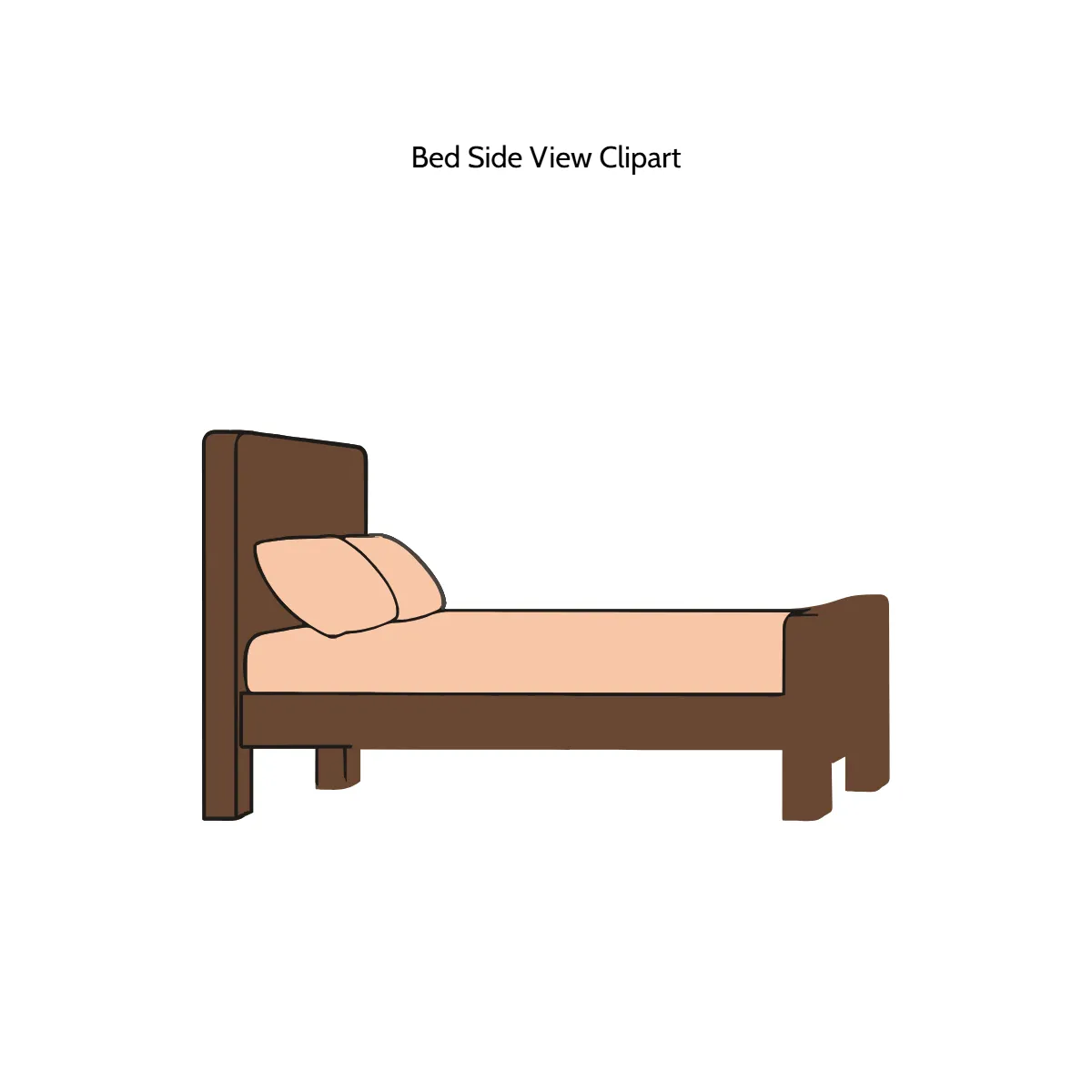 Free Bed Side View Vector Clipart (PNG, SVG) to Edit Online