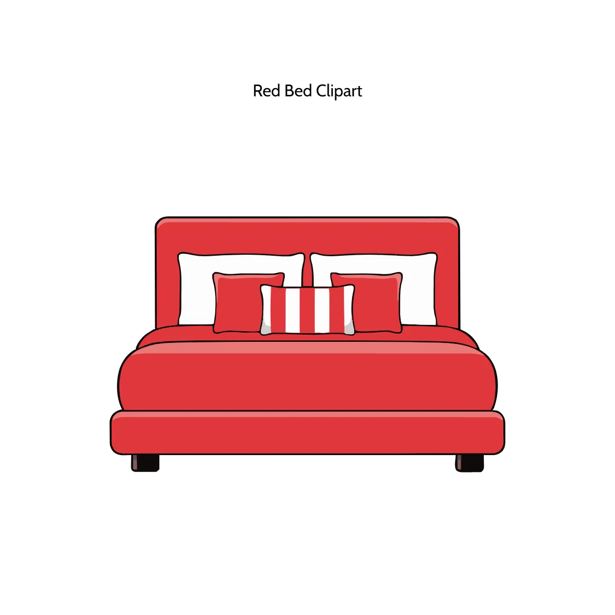 Free Red Bed Vector Clipart (PNG, SVG) to Edit Online