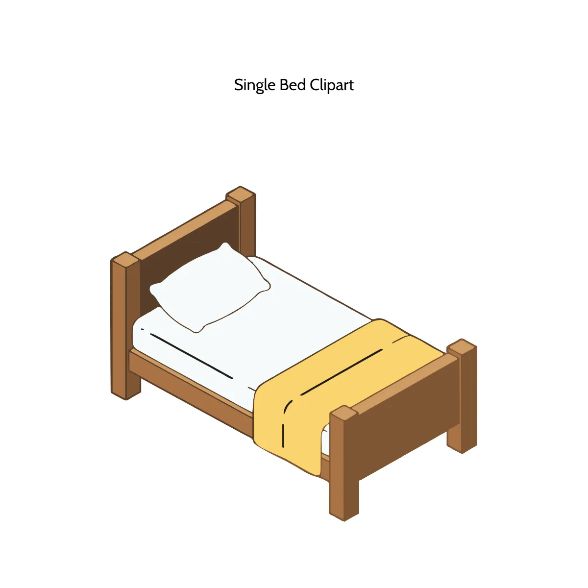 Free Single Bed Vector Clipart (PNG, SVG) to Edit Online