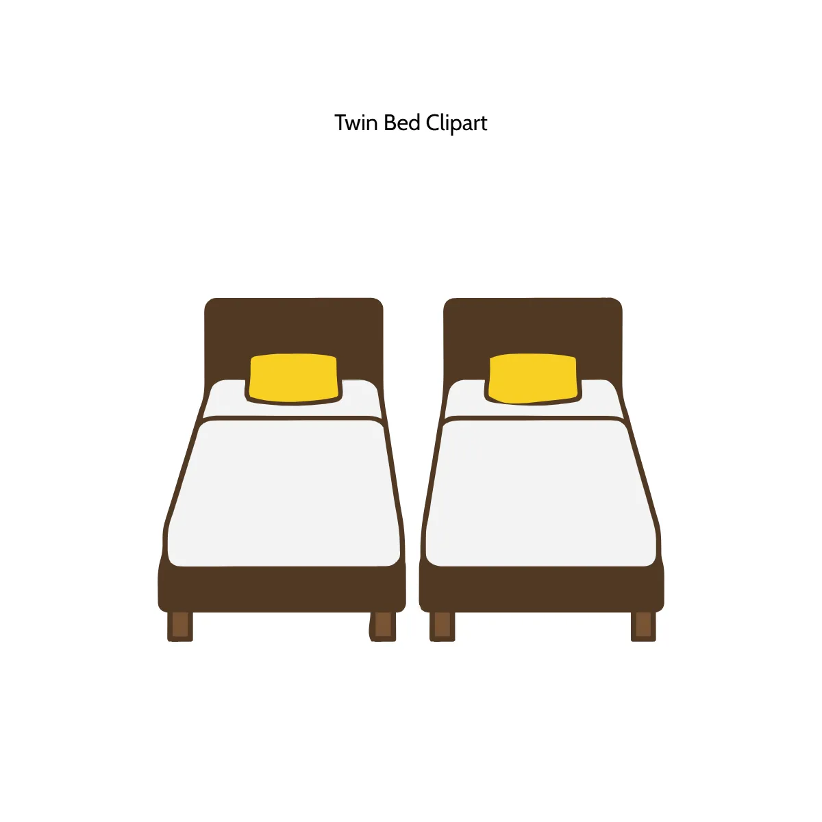 Free Twin Bed Vector Clipart (PNG, SVG) to Edit Online