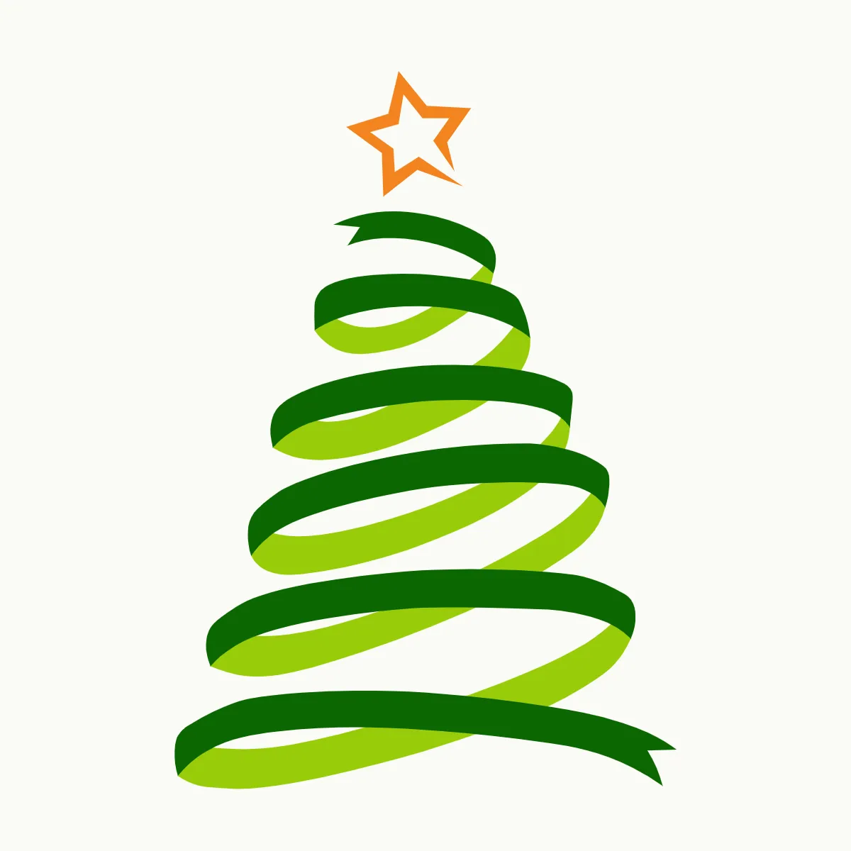 Free Ribbon Christmas Tree Clipart Template to Edit Online