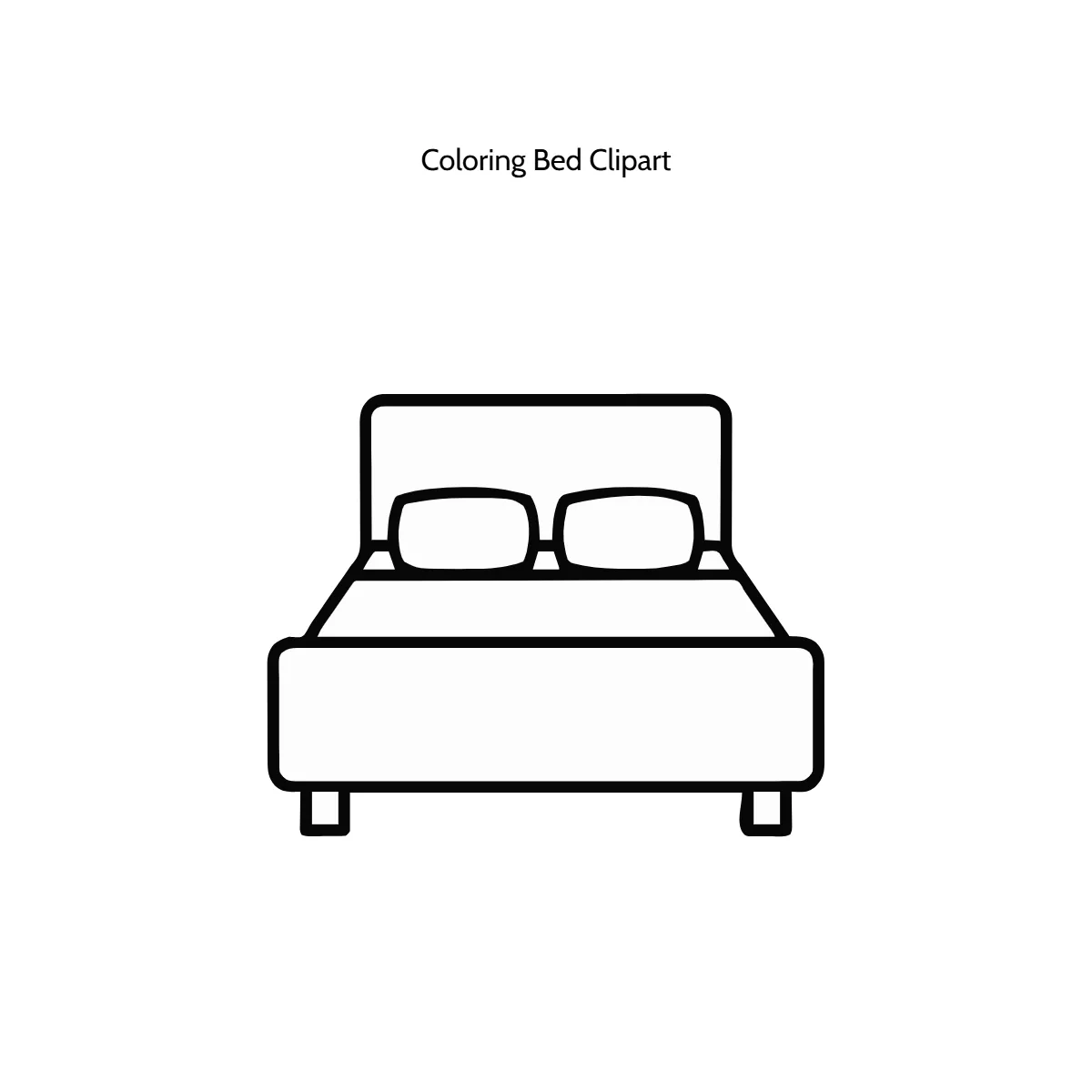 Free Coloring Bed Vector Clipart (PNG, SVG) to Edit Online