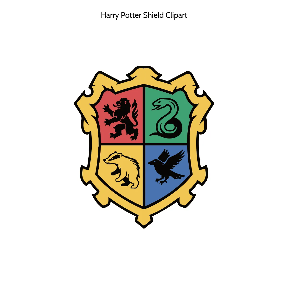 Free Harry Potter Shield Vector Clipart (PNG, SVG) to Edit Online