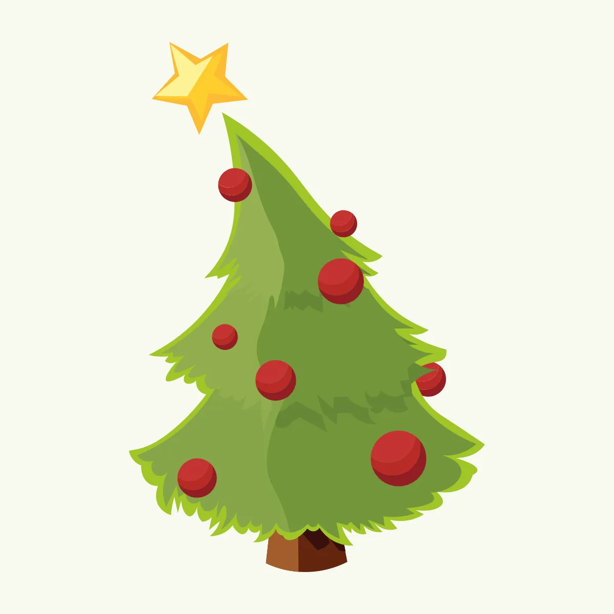 Free Leaning Christmas Tree Clipart Template to Edit Online