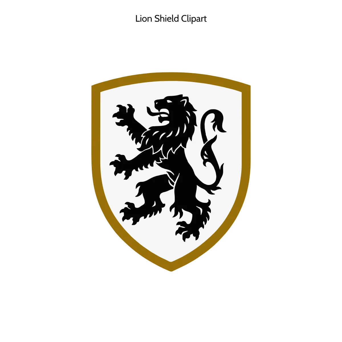 Free Lion Shield Cartoon Vector Clipart (PNG, SVG) to Edit Online