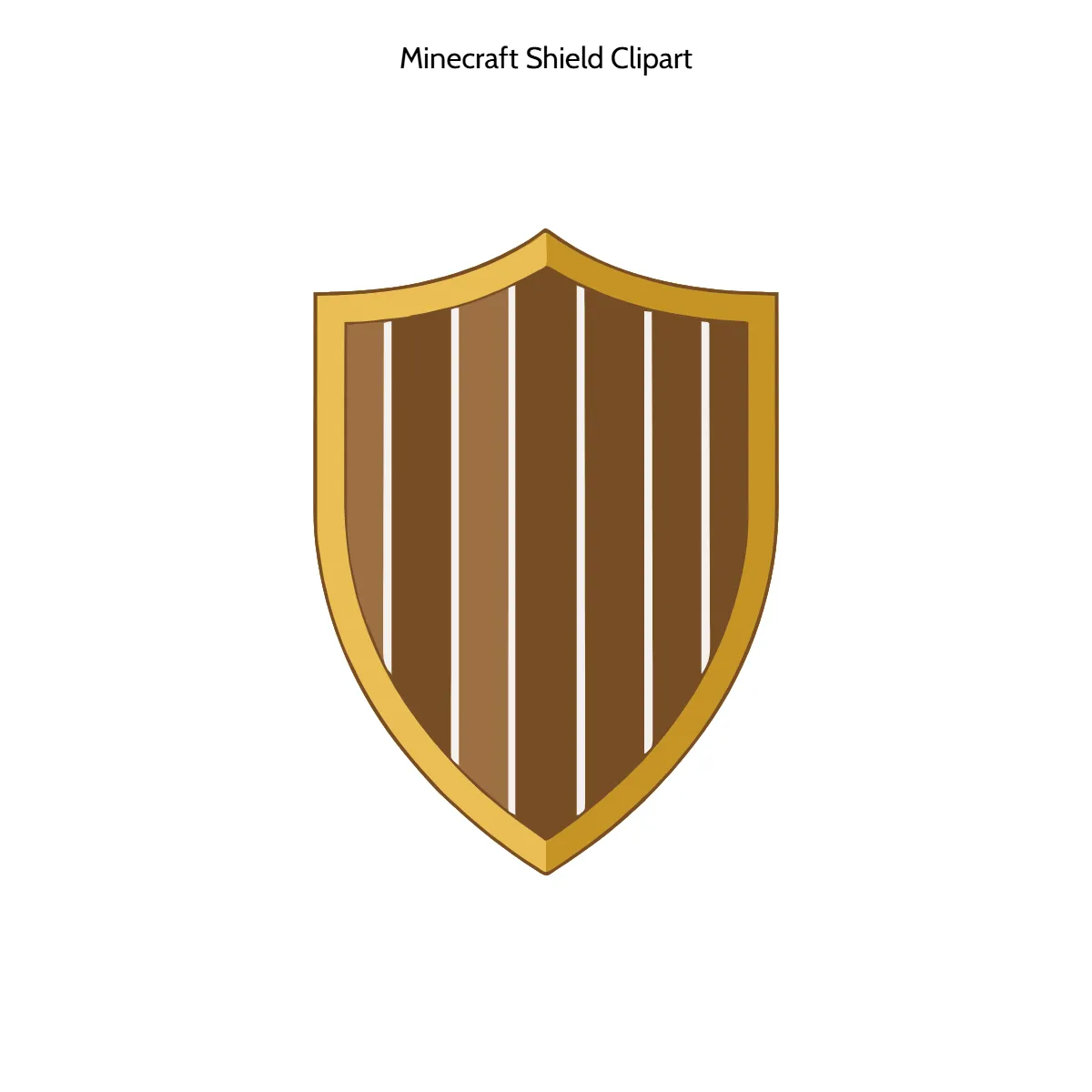 Free Minecraft Shield Vector Clipart (PNG, SVG) to Edit Online
