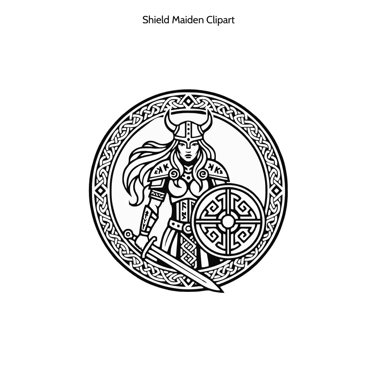 Free Shield Maiden Vector Clipart (PNG, SVG) to Edit Online