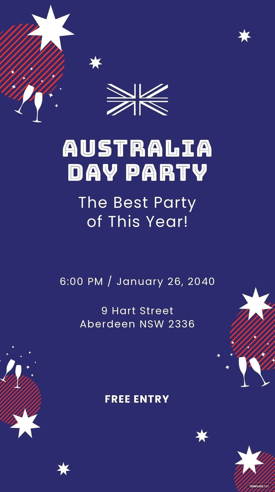 Free Australia Day Party Instagram Story Template