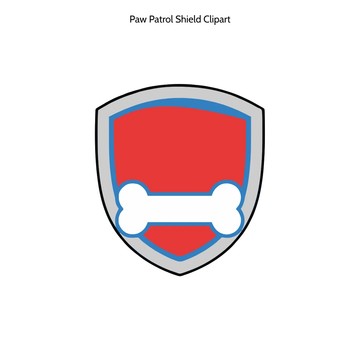 Free Paw Patrol Shield Vector Clipart (PNG, SVG) to Edit Online