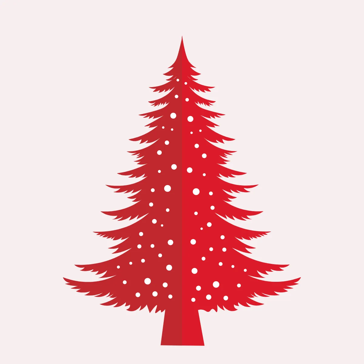 Free Red Christmas Tree Clipart Template to Edit Online