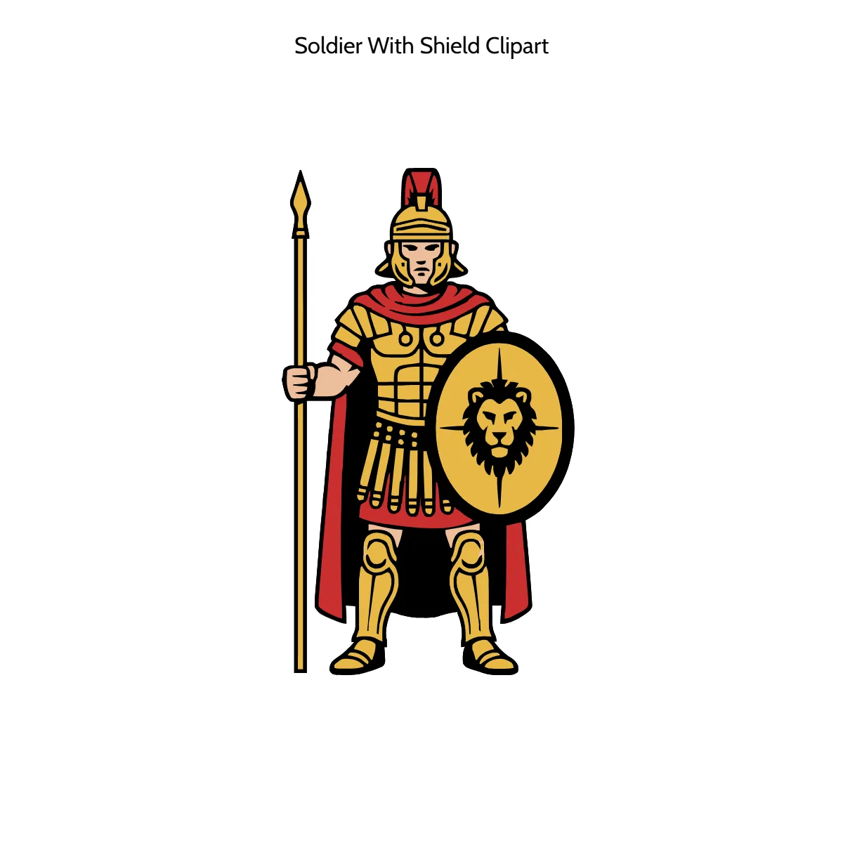 Free Soldier With Shield Vector Clipart (PNG, SVG) to Edit Online