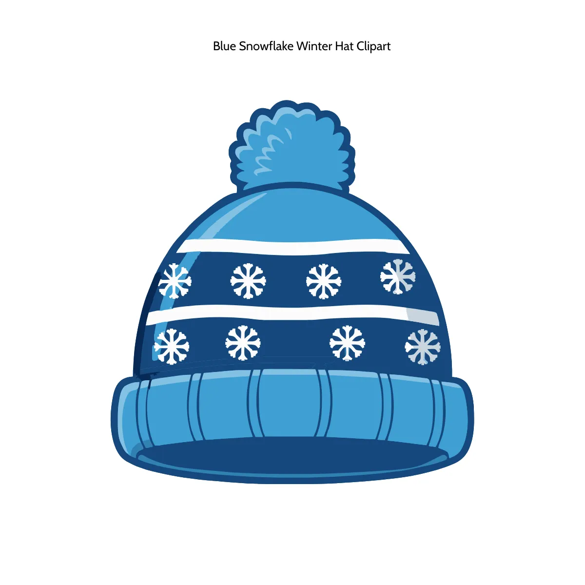 Blue Snowflake Winter Hat Clipart Blue Snowflake Winter Hat Clipart