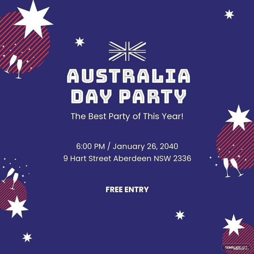 Australia Day Party Linkedin Post Template