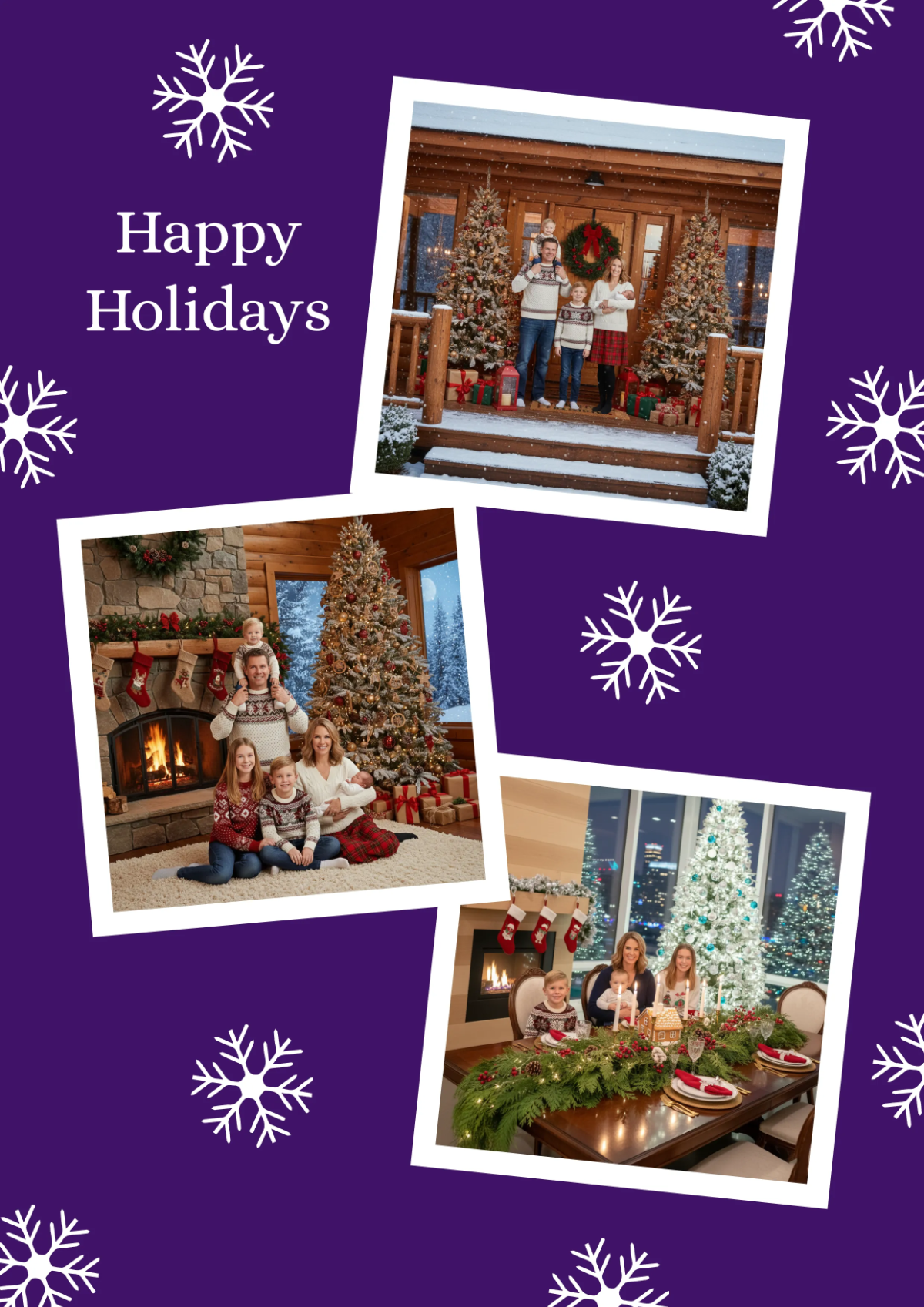 Free Christmas Holiday Photo Collage Template to Edit Online