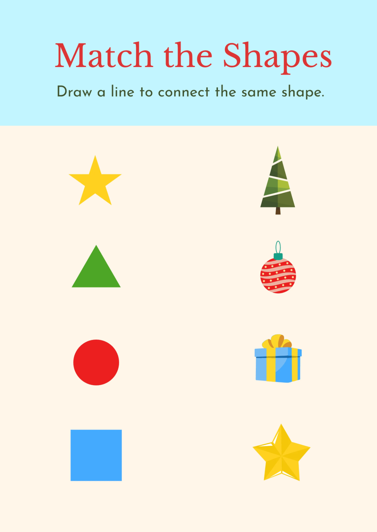 Free Kindergarten Christmas Worksheet Template to Edit Online