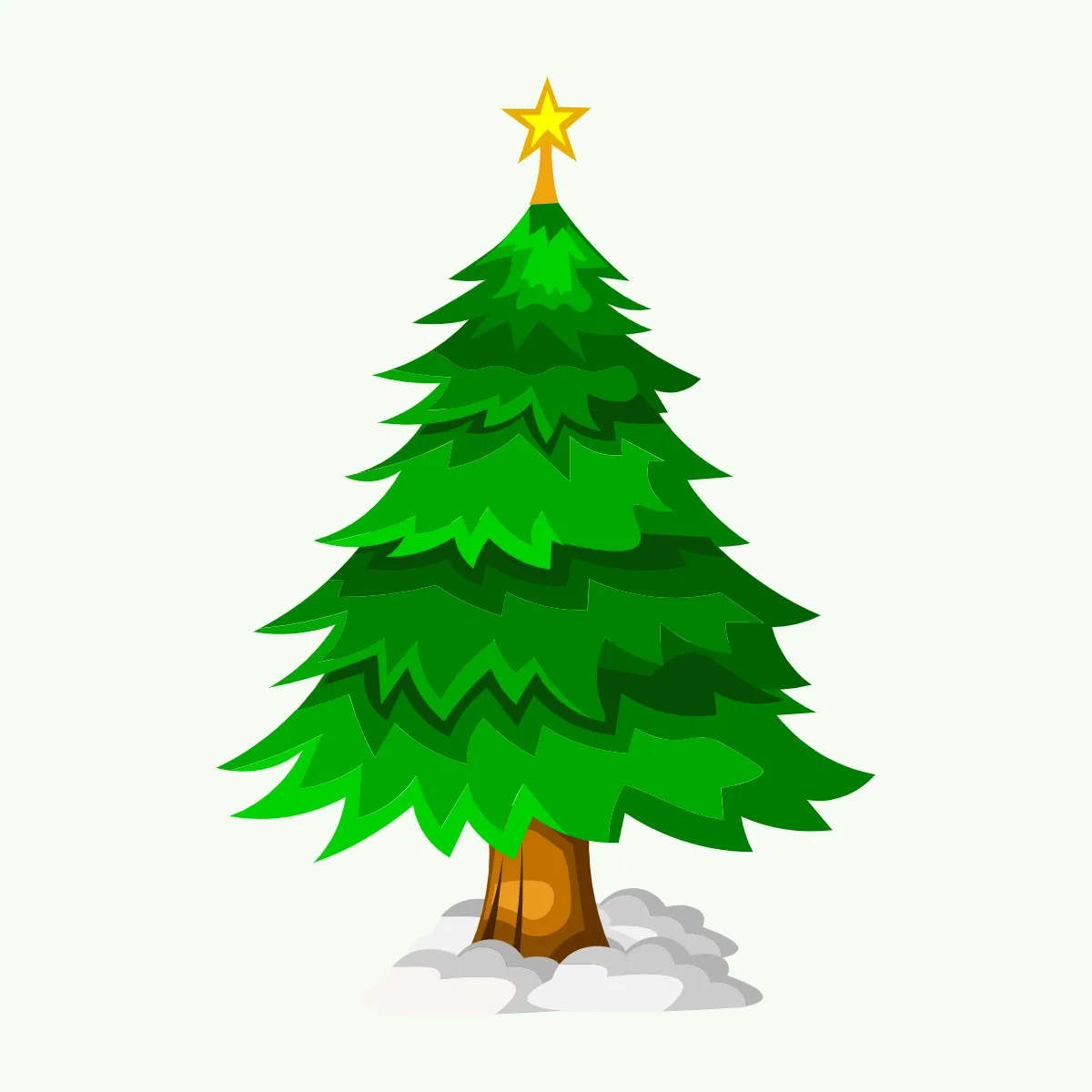 Free Cartoon Christmas Tree Clipart Template to Edit Online