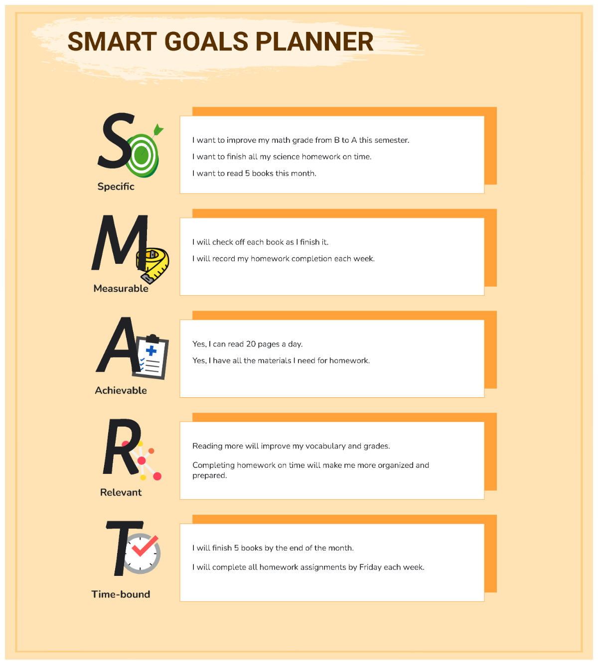 Free SMART Goals Planner to Edit Online