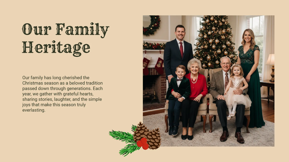 Free Vintage Christmas Presentation Template to Edit Online