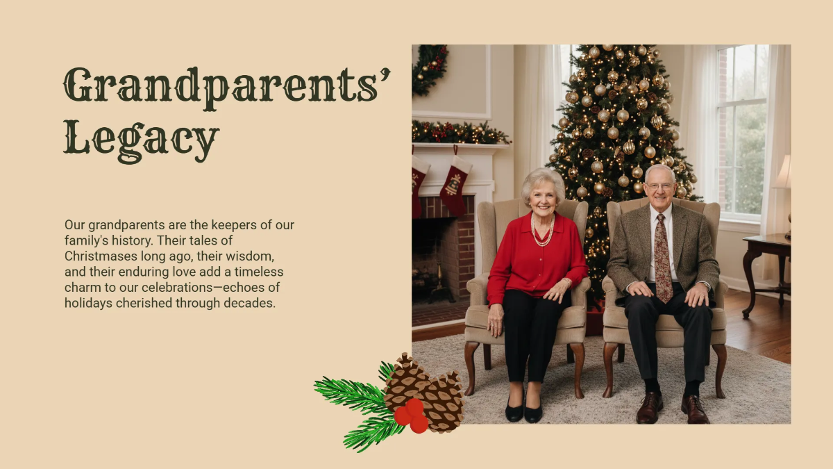Free Vintage Christmas Presentation Template to Edit Online