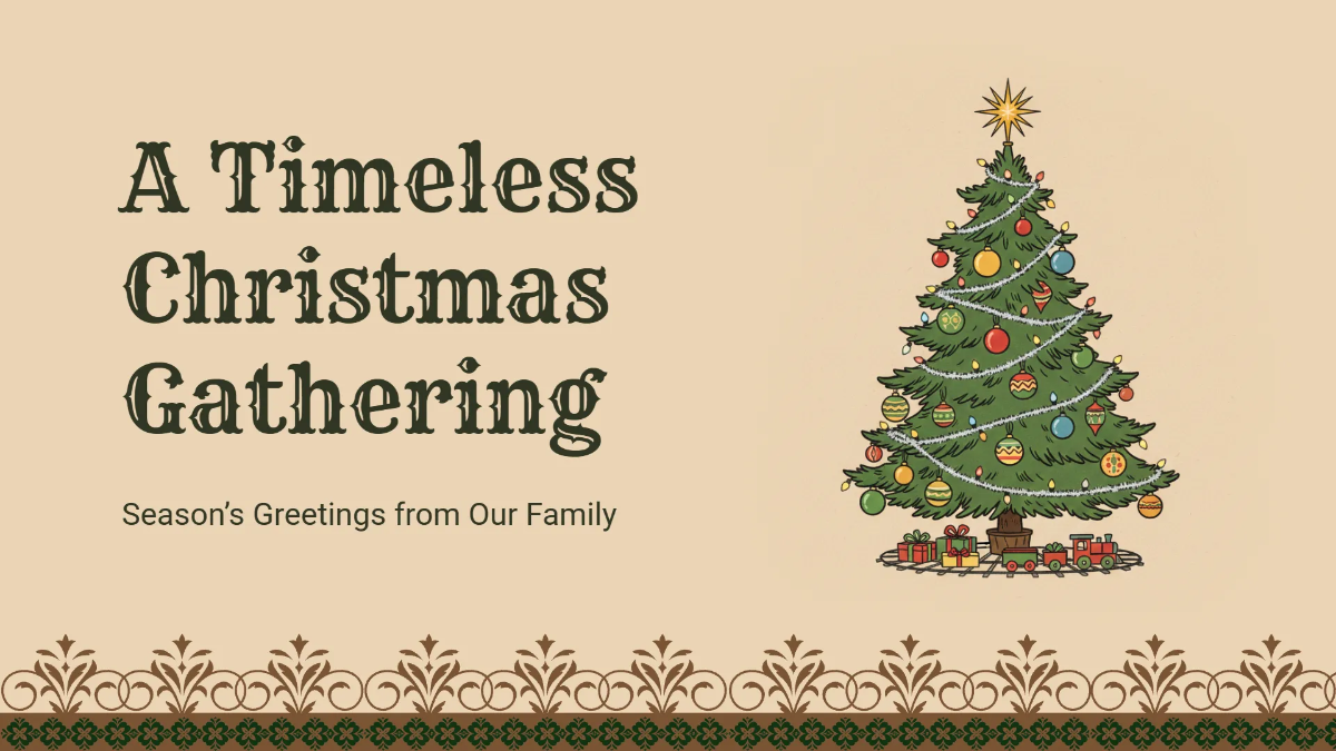 Free Vintage Christmas Presentation Template to Edit Online