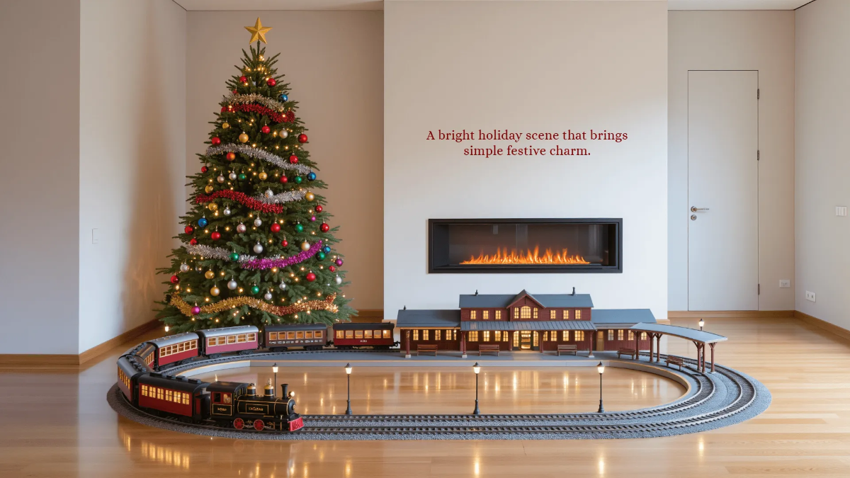 Free Christmas Tree Zoom Background Template to Edit Online