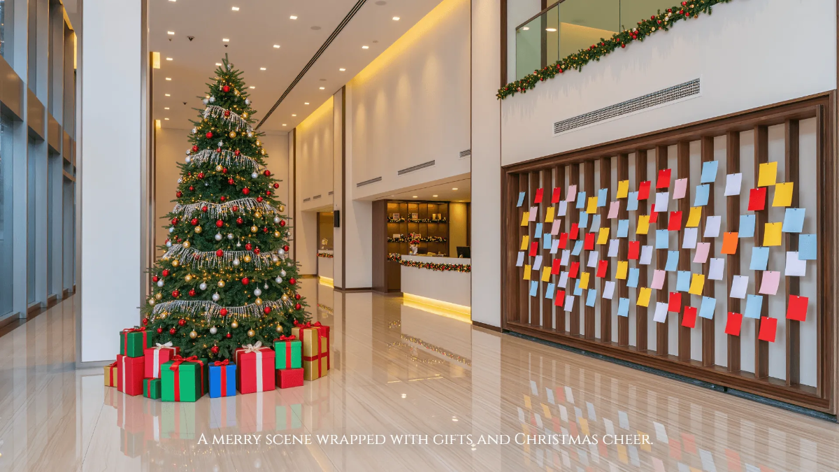 Free Christmas Tree Gifts Background Template to Edit Online