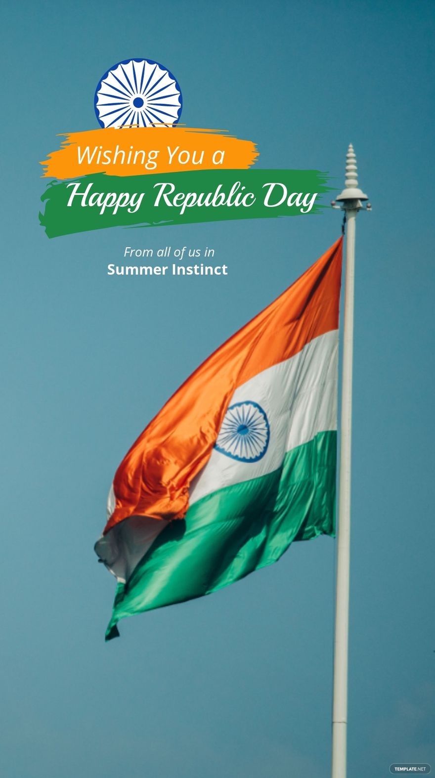 Happy Indian Republic Day Whatsapp Post Template