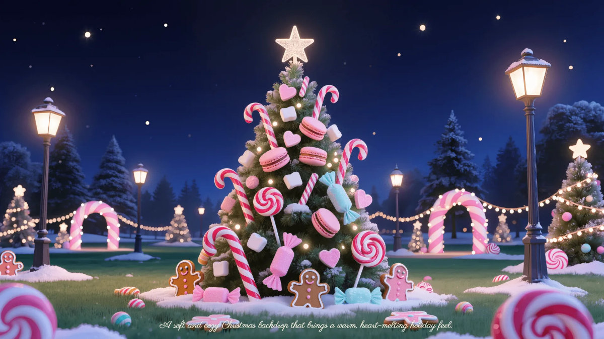 Free Sweet Christmas Tree Background Template to Edit Online