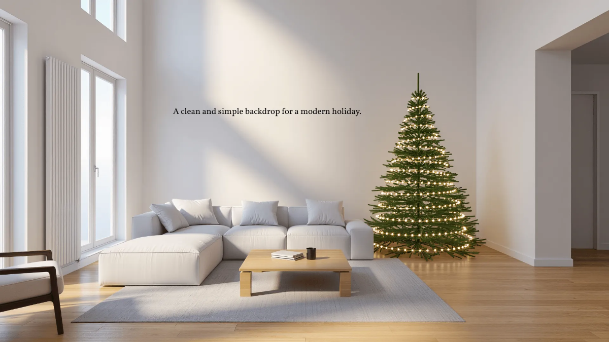 Free Minimalist Christmas Tree Background Template to Edit Online