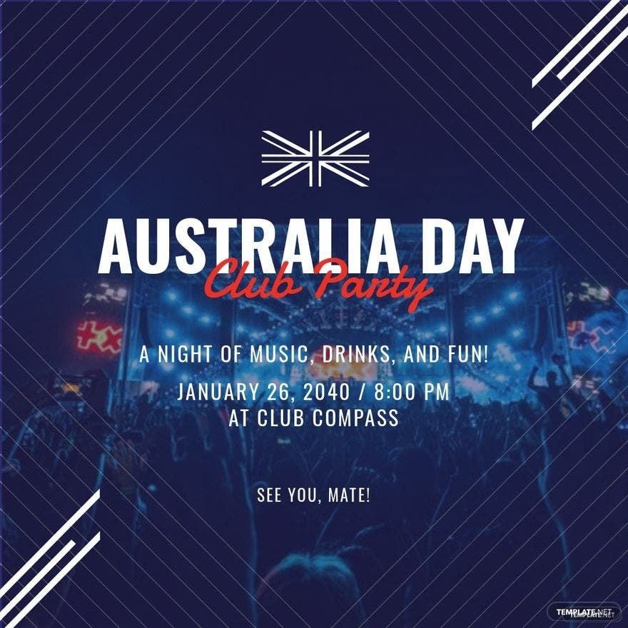Australia Day Club Instagram Post Template
