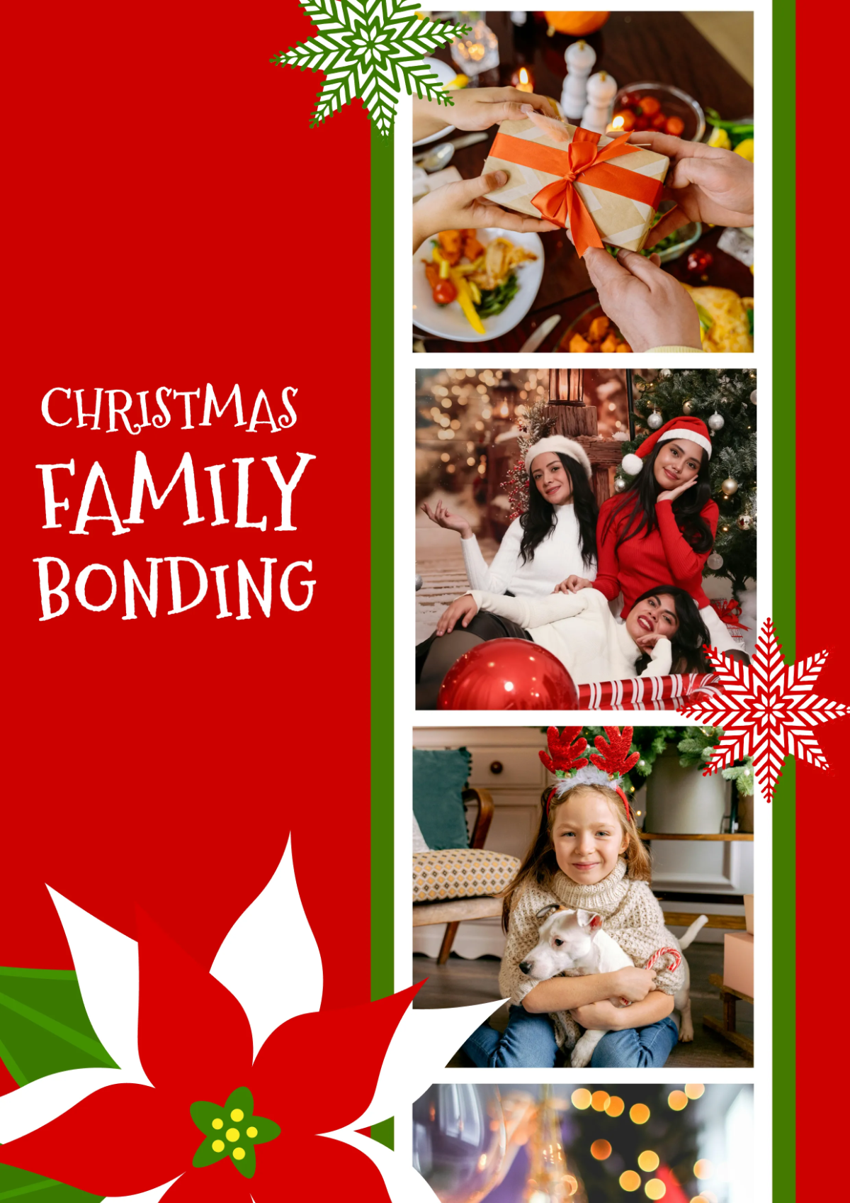 Free Family Christmas Photo Collage Template to Edit Online