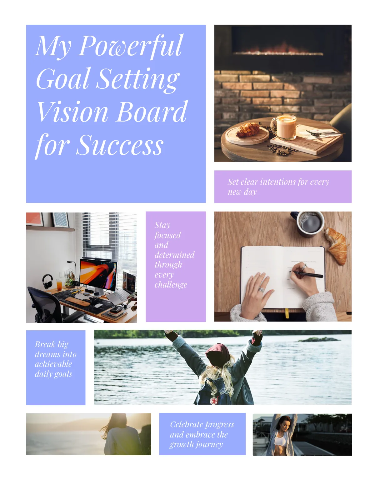 Free Printable Vision Board Template to Edit Online