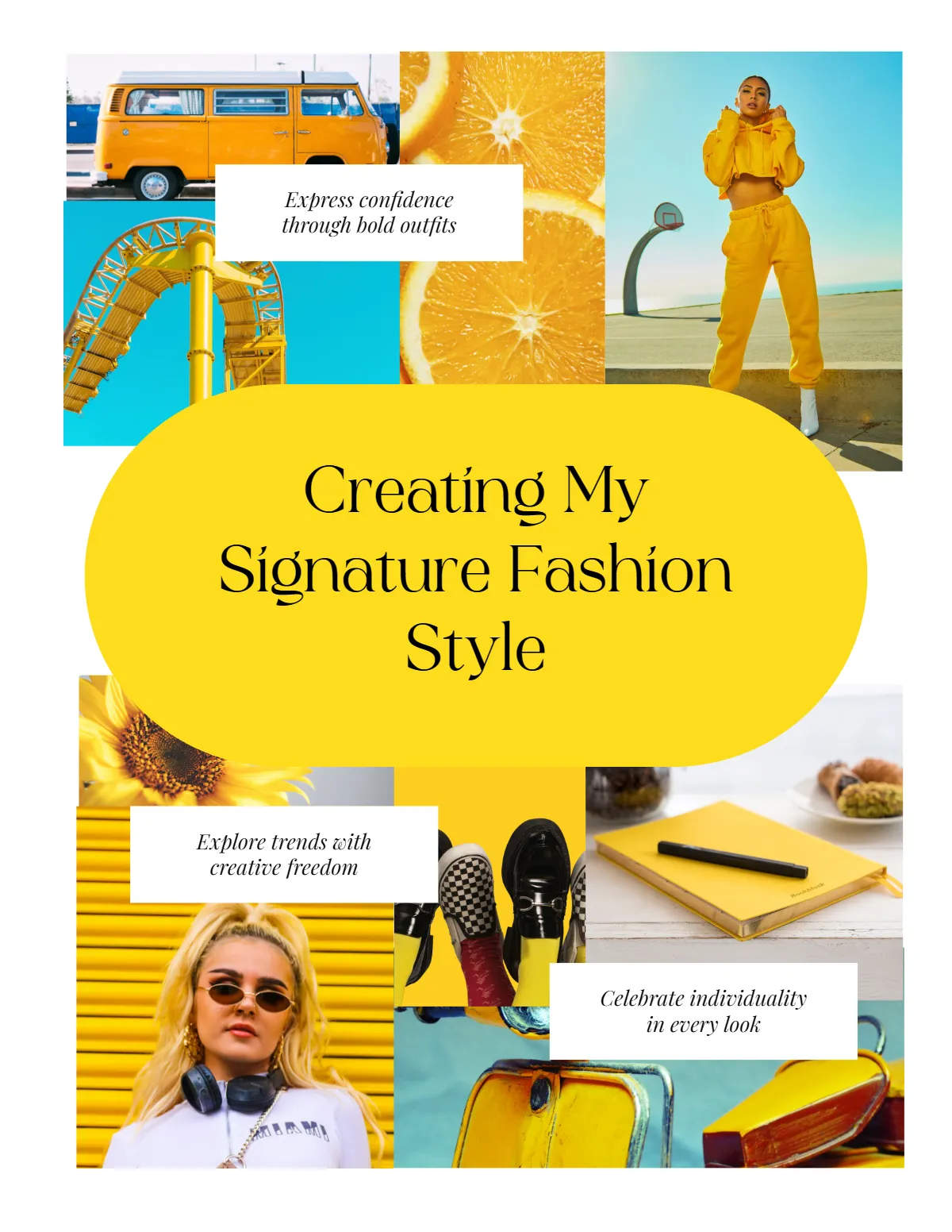 Free Retro Customizable Vision Board Template to Edit Online
