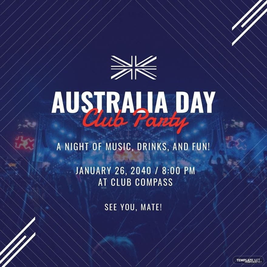 Australia Day Club Linkedin Post Template