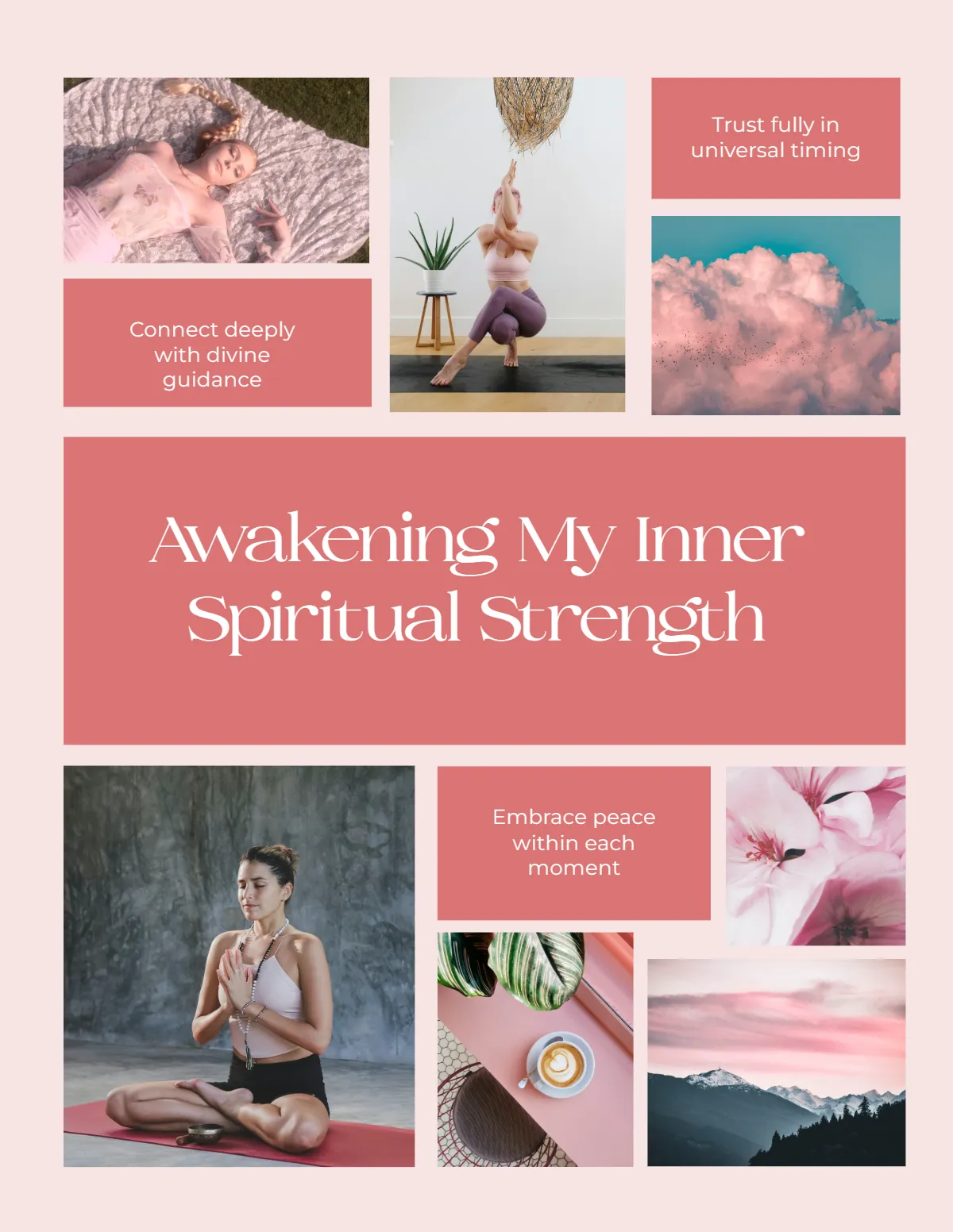 Free Spiritual Mindset Vision Board Template to Edit Online