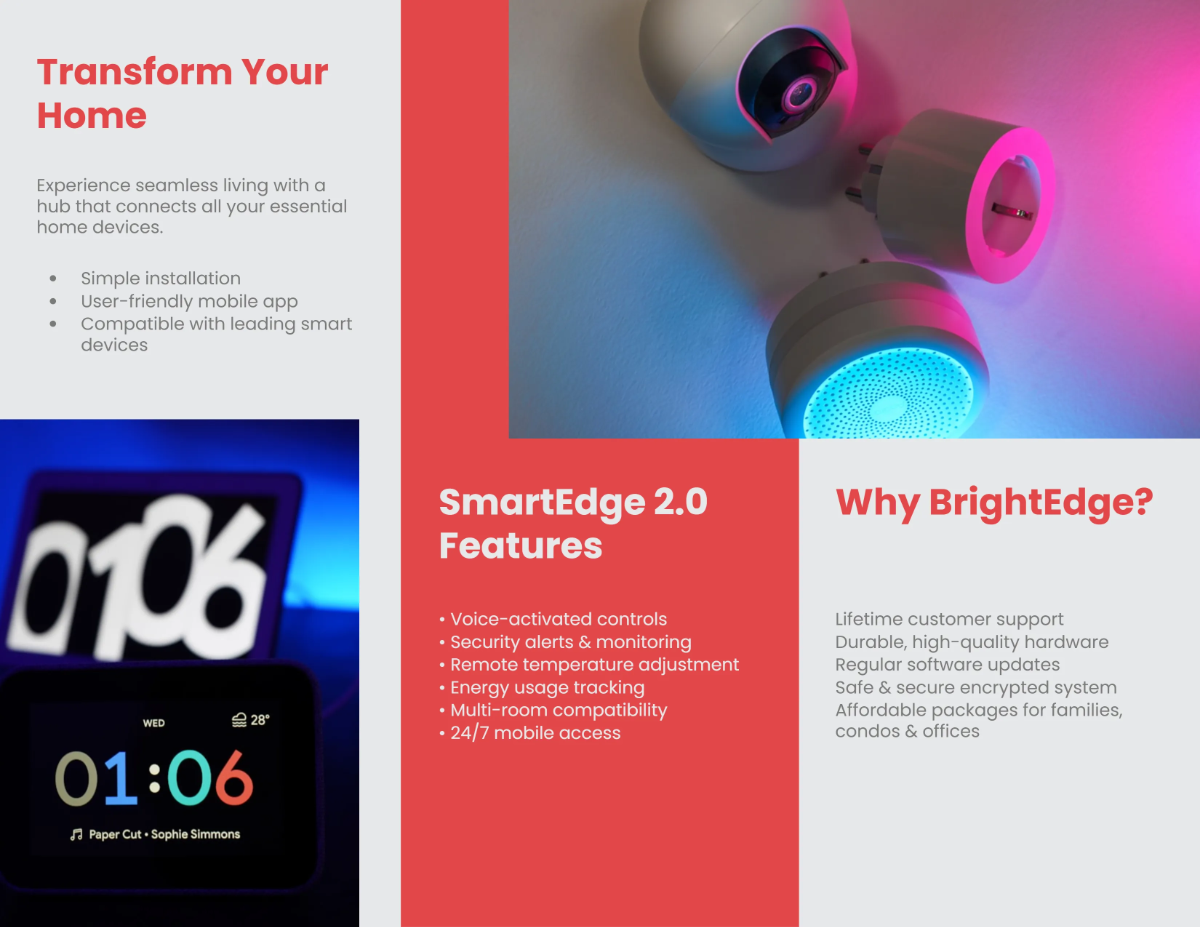 Free Product Promotion Tri Fold Brochure Template to Edit Online