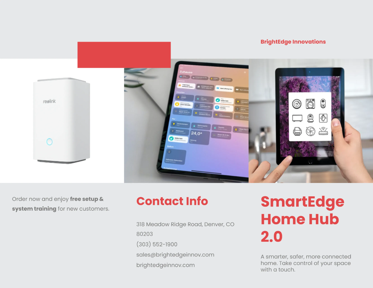 Free Product Promotion Tri Fold Brochure Template to Edit Online