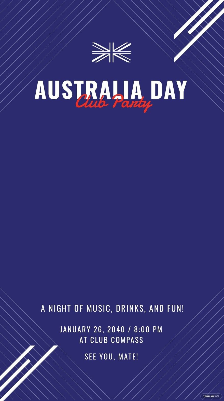 Australia Day Club Snapchat Geofilter Template