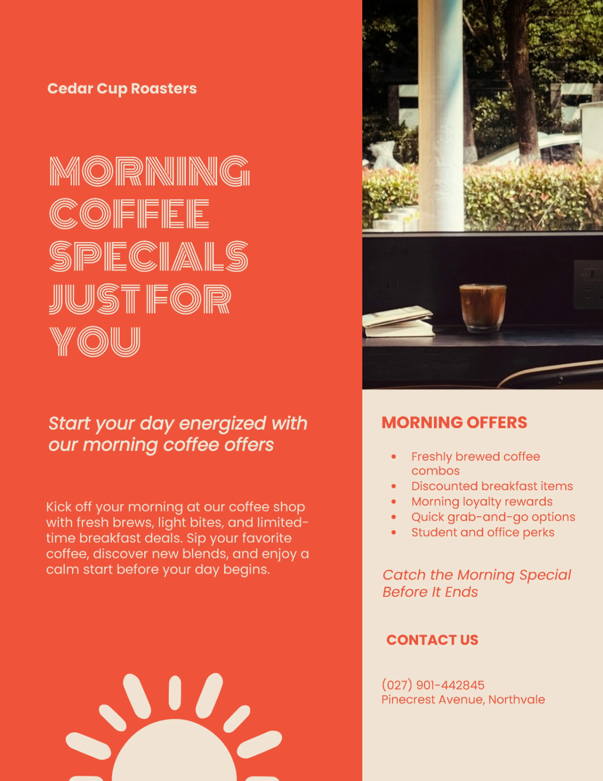 Free Morning Special Coffee Shop Flyer Template to Edit Online