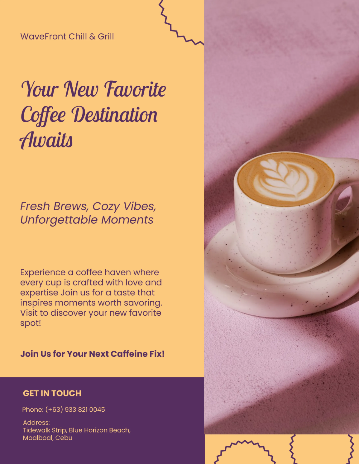 Free Creative Sample Coffee Shop Flyer Template to Edit Online