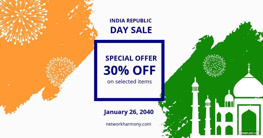 India republic day sale Facebook Post Template