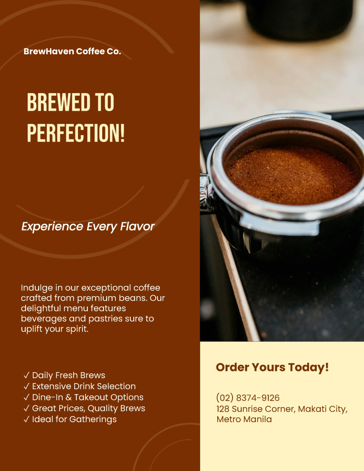 Free Grand Opening Coffee Shop Flyer Template to Edit Online