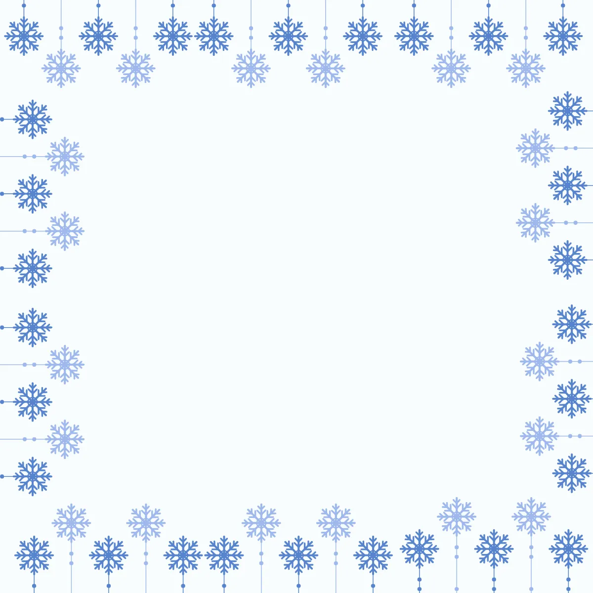 Free Snowflakes Christmas Border Clipart Template to Edit Online
