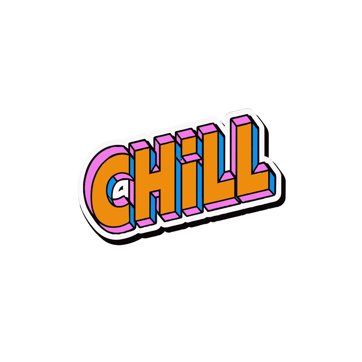 Free Chill Sticker Template to Edit Online