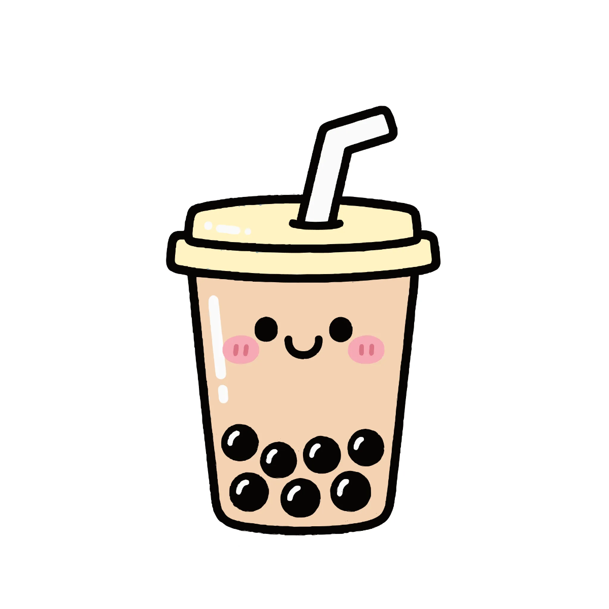 Free Bubble Tea Sticker Template to Edit Online