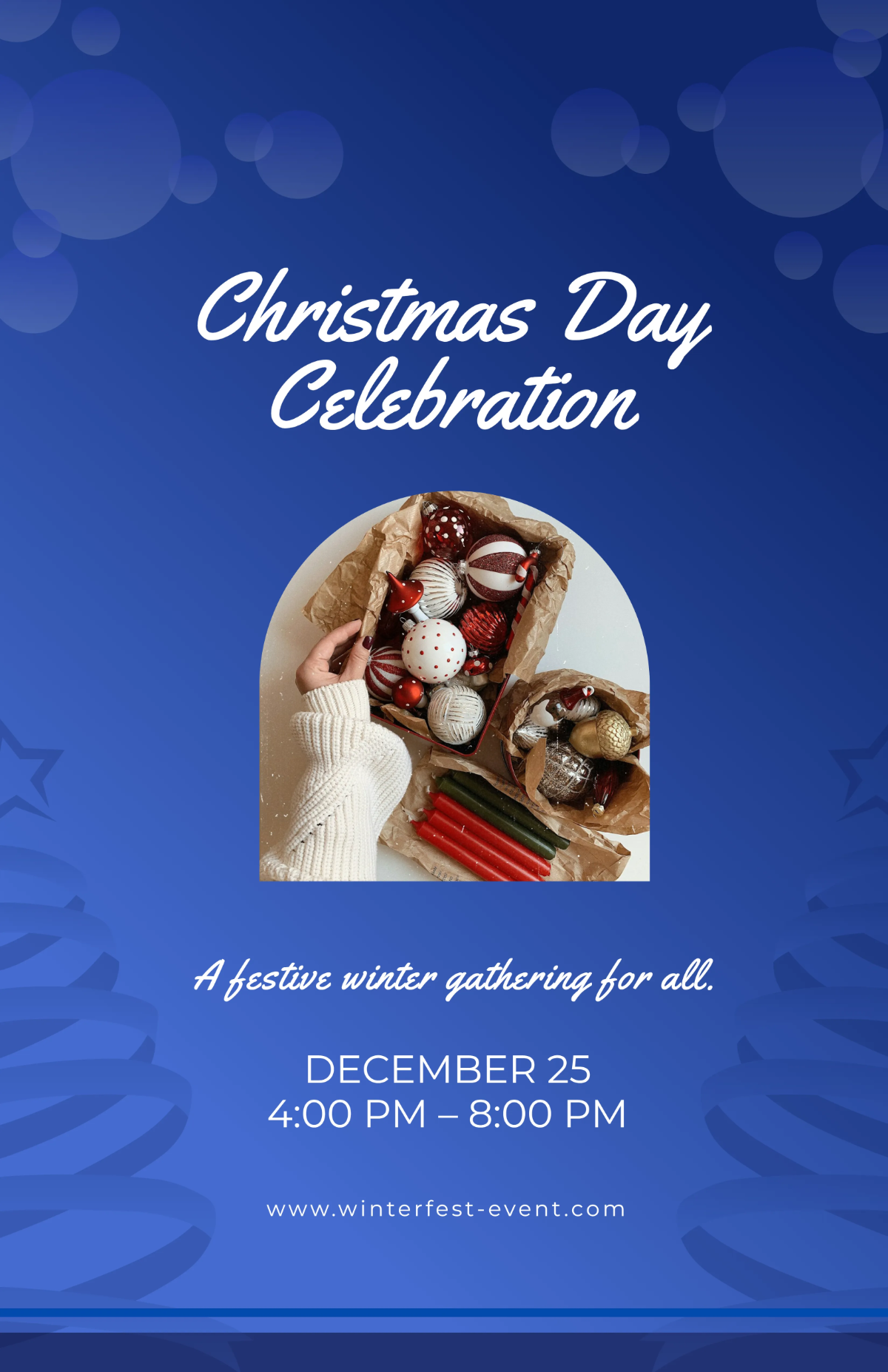 Free Christmas Day Winter Poster Template to Edit Online Free Christmas Day Winter Poster Template to Edit Online