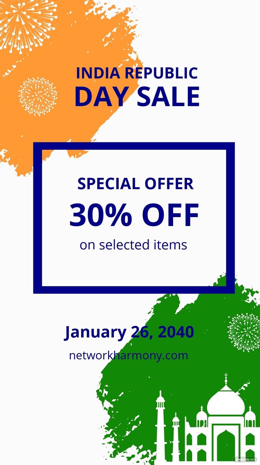 India republic day sale Snapchat Geofilter Template